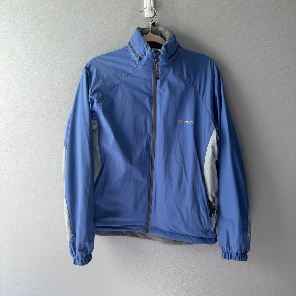 Marmot Womens Jacket Blue Full Zip Windbreaker‎ Lined Size M